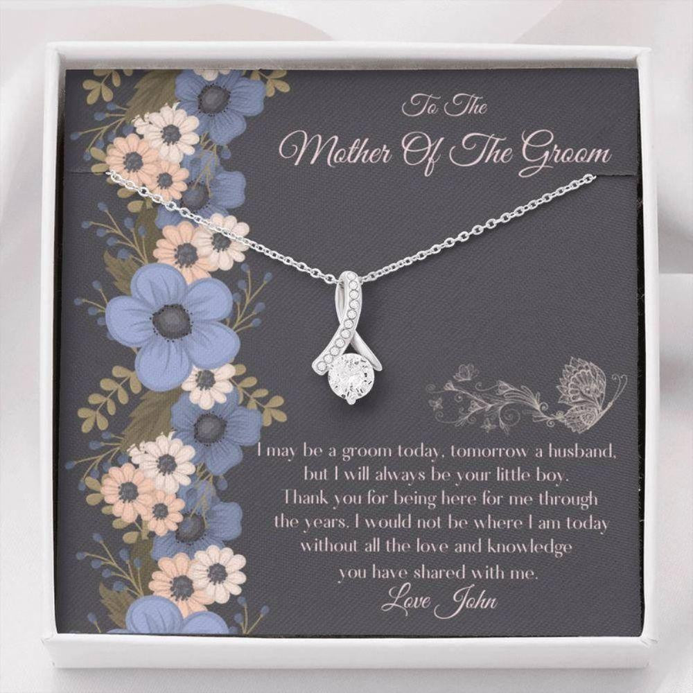 Mother-in-law Necklace, Mother Of The Groom Necklace � Wedding Gift From Groom � Gift For Groom Mom � Family Wedding Gifts