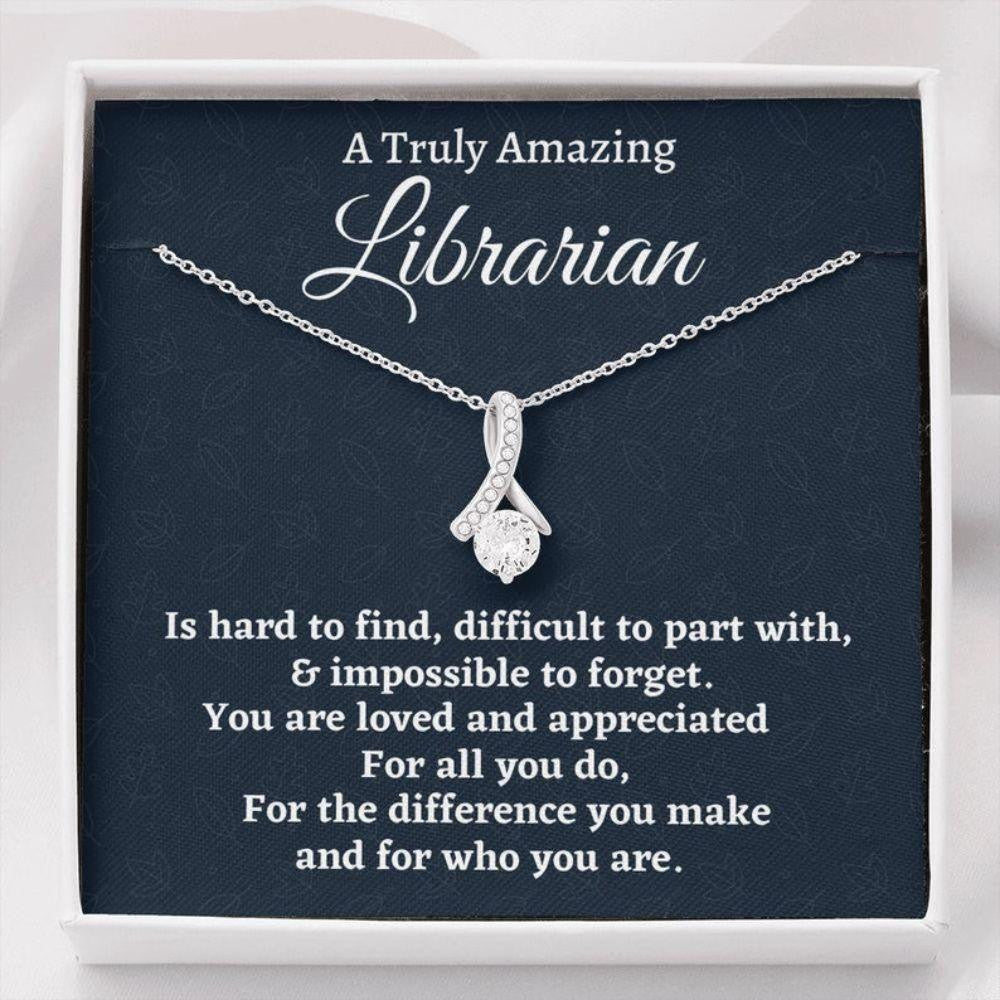 Friend Necklace, Librarian Gift, Appreciation Gift For A Librarian, Necklace Gift For Women