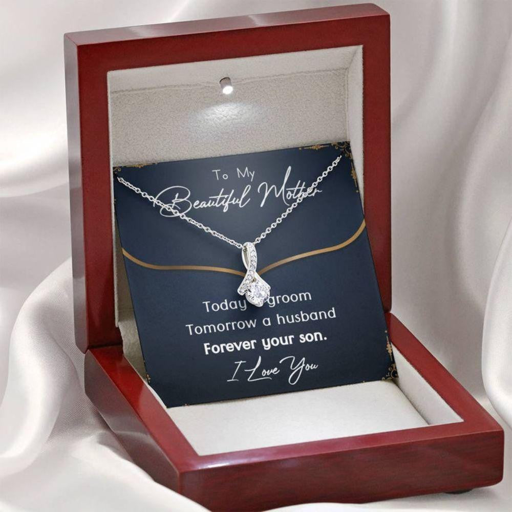 Mom Necklace, Groom Gift To Mother, Mother Of The Groom Gift From Son, Gift From Groom To Mom, Groom To Mother Of The Groom