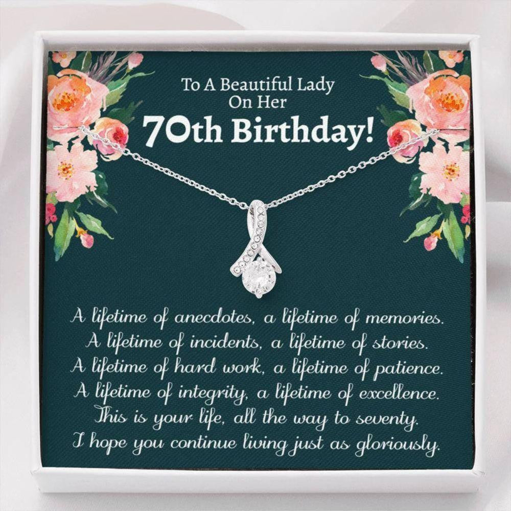 Mom Necklace, 70th Birthday Necklace Gift, 70th Birthday Necklace Gifts For Her, 70th Birthday Necklace Gifts For Mom, Grandma