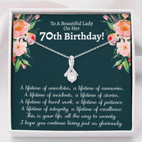 Thumbnail for Mom Necklace, 70th Birthday Necklace Gift, 70th Birthday Necklace Gifts For Her, 70th Birthday Necklace Gifts For Mom, Grandma