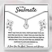 Thumbnail for Girlfriend Necklace, Future Wife Necklace, To My Soulmate �I Love You The Most� Necklace Gift CLNCA26659