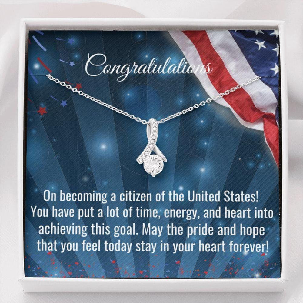 New US Citizen Gift, Necklace, American Naturalization Ceremony Gift, American Immigrant Citizenship Gift