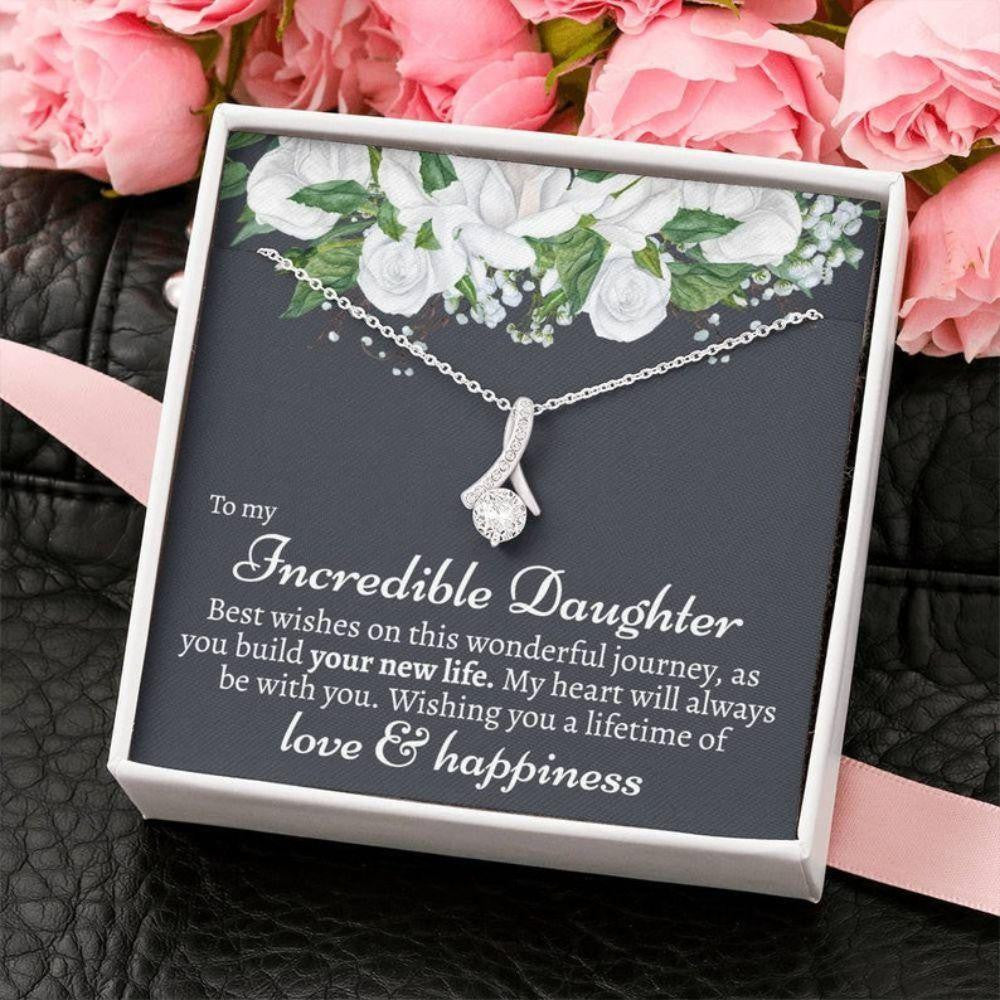 Daughter Necklace, Sentimental Daughter Wedding Gift, Mother Of The Bride Gift To Her Daughter, Wedding Gift For Daughter