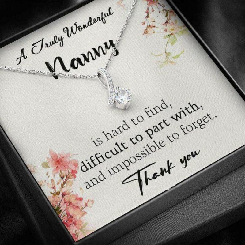Grandmother Necklace, Gift For Nanny Leaving, Childminder Gifts, Thank You Nanny Necklace