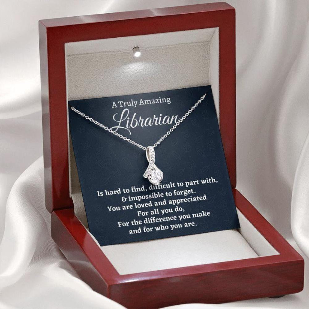 Friend Necklace, Librarian Gift, Appreciation Gift For A Librarian, Necklace Gift For Women