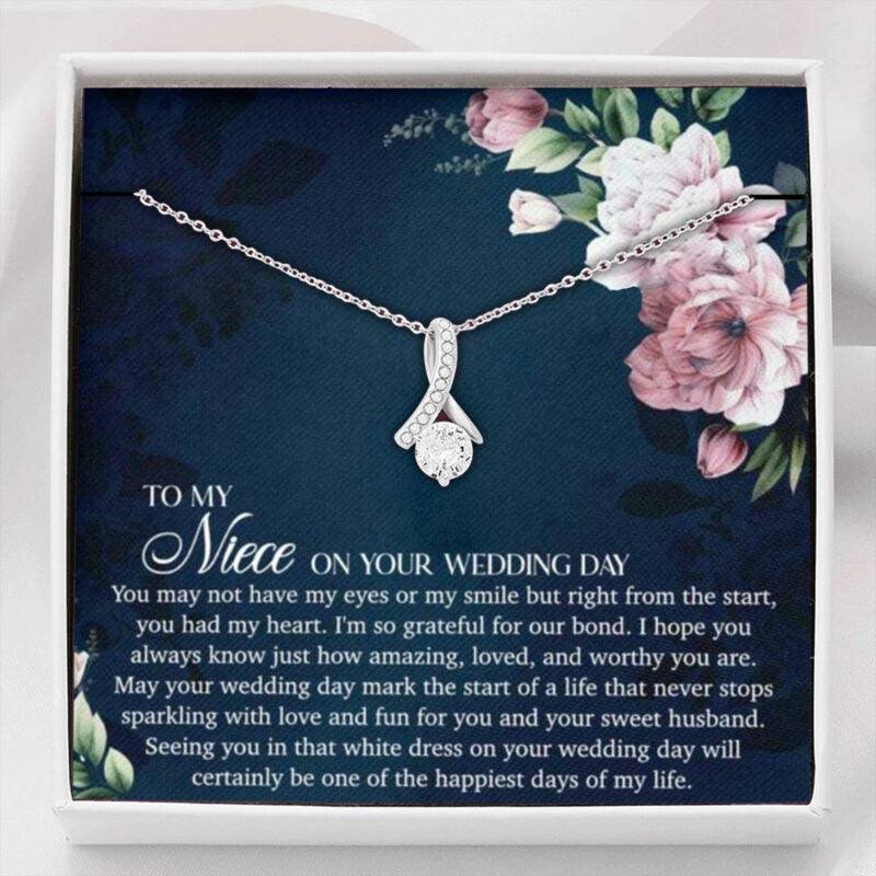 Niece Necklace, Gift For Niece On Her Wedding Day � Wedding Necklace Gift From Aunt, Bridal Shower Gift