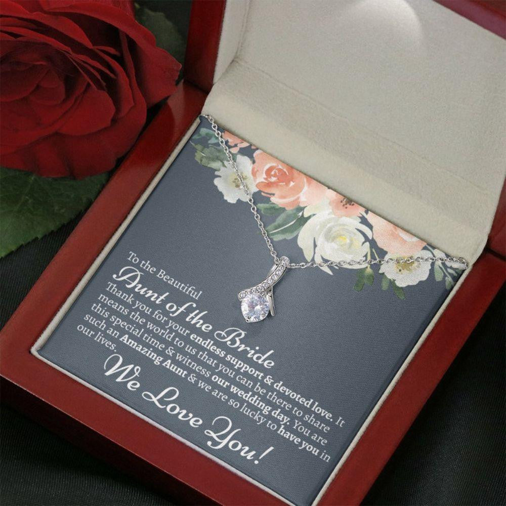 Aunt Necklace, Aunt Of The Bride Necklace Gift, Aunt Wedding Gift, Wedding Gift For Aunt Gift On My Wedding Day From Niece, Bride To Aunt Gift