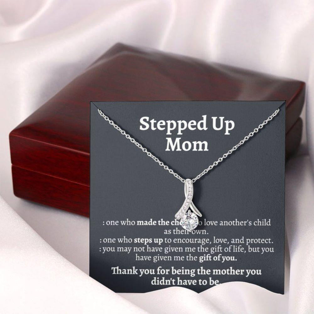 Stepmom Necklace, Meaningful Stepmom Necklace, Thank You Gift For Bonus Mom, Unbiological Mom