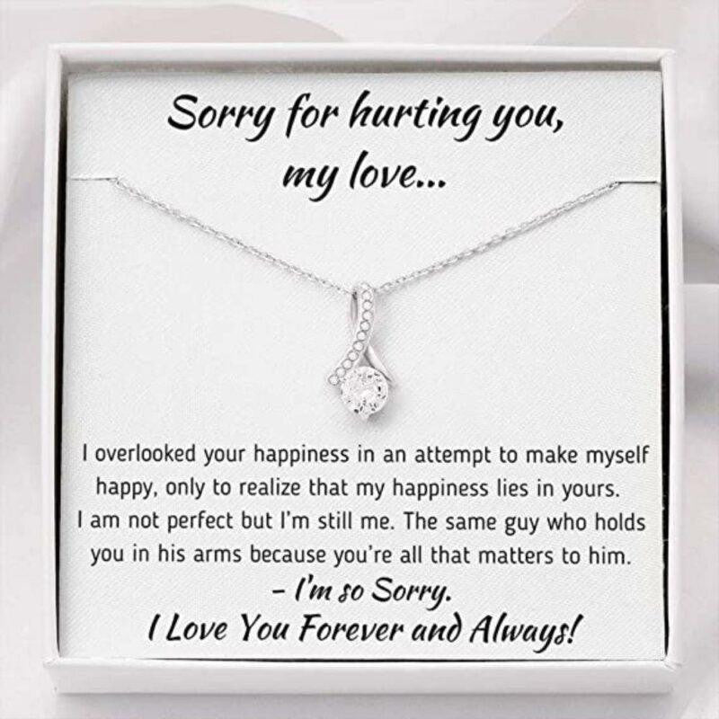 Girlfriend Necklace, Wife Necklace, To My Love �Happiness� Apology Gift Set Necklace Gift