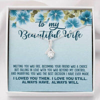 Thumbnail for Wife Necklace, To My Beautiful Wife Necklace From Husband � Meeting You Was Fate
