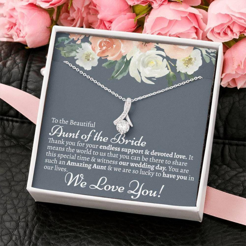 Aunt Necklace, Aunt Of The Bride Necklace Gift, Aunt Wedding Gift, Wedding Gift For Aunt Gift On My Wedding Day From Niece, Bride To Aunt Gift