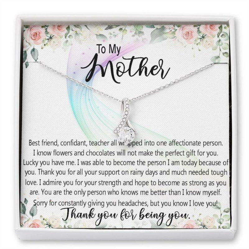 Mom Necklace, To my mother necklace gift for mom, mother�s day necklace from daughter son