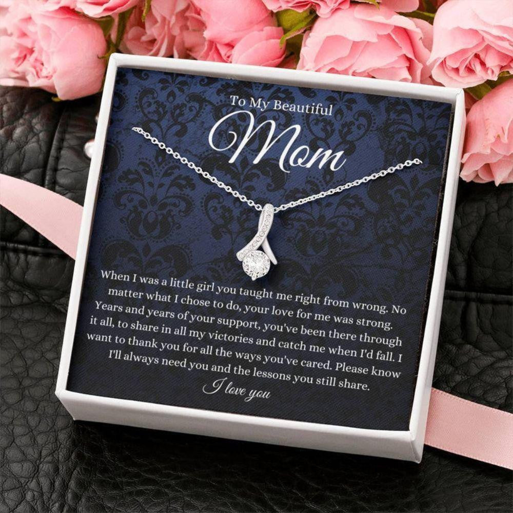 Mom Necklace, To My Beautiful Mom Necklace, Mother�s Day Gift For Mom From Daughter, Thank You Mom