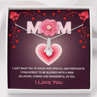 Thumbnail for Mom Necklace, MOTHERS DAY Necklace Gift Mom Jewelry CZ Necklace Special MOM Msg Card