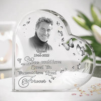 Thumbnail for Custom Personalized Photo Crystal Heart - Memorial Gift Idea - If Love Could Have Saved You, You Would Have Lived Forever