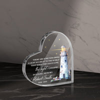 Thumbnail for Personalized Memorial Heart Shaped Acrylic, Lighthouse Memorial Sign, Memorial Heart Plaque, Retirement Gift