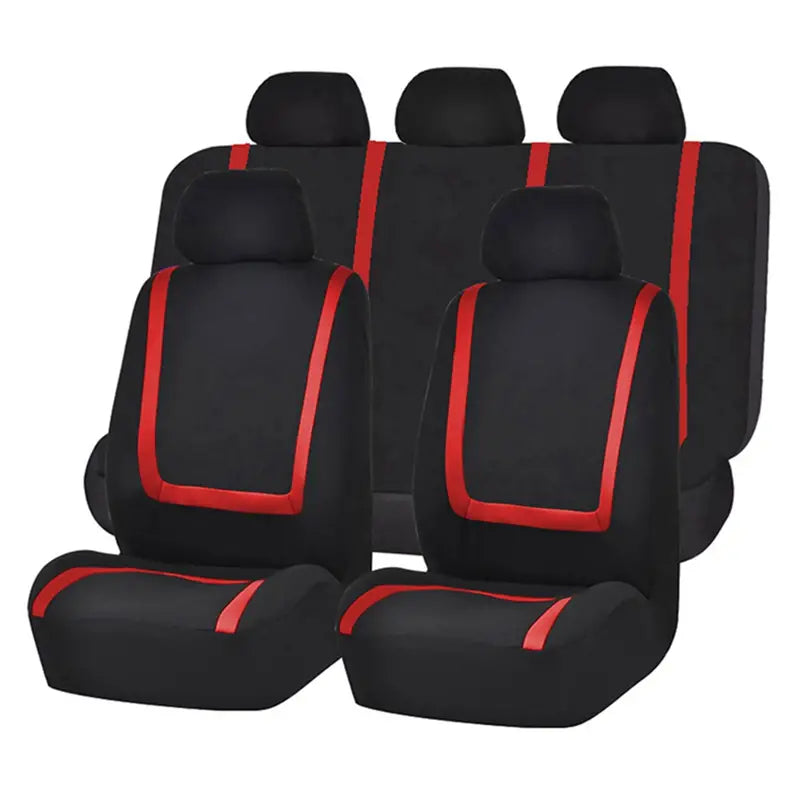 Car Seat Covers Full Set Cloth - Universal Fit Automotive Seat Covers, Low Back Front Seat Covers, Solid Back Seat Cover, Washable Car Seat Cover for SUV, Sedan and Van