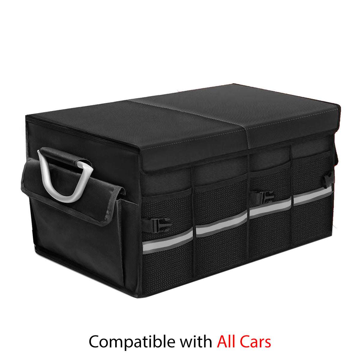 Big Trunk Organizer, Cargo Organizer SUV Trunk Storage Waterproof Collapsible Durable Multi Compartments FJ12994