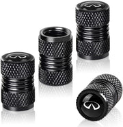 4 Pcs Black Metal Car Wheel Tire Valve Stem Cover Auto Valve Stem Caps Suitable for Car Styling Decoration Accessories
