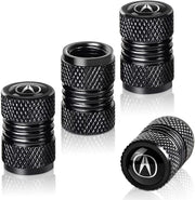 4 Pcs Black Metal Car Wheel Tire Valve Stem Cover-Auto Valve Stem Caps Suitable for Car Styling Decoration Accessories