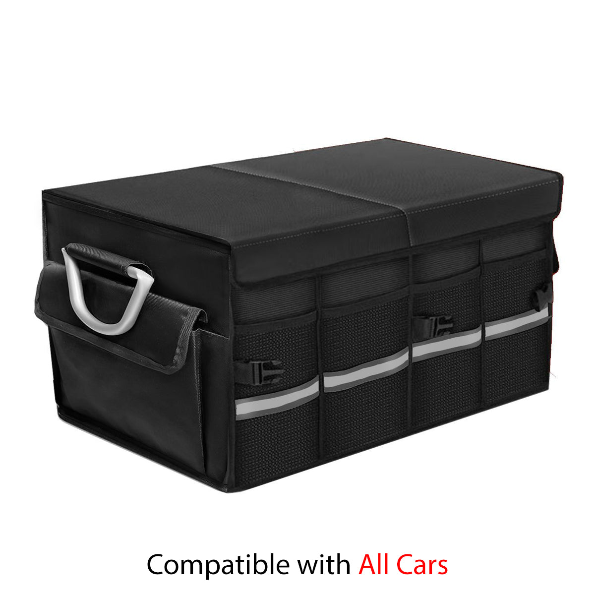 Big Trunk Organizer, Cargo Organizer SUV Trunk Storage Waterproof Collapsible Durable Multi Compartments LR12994