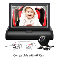 Thumbnail for Car Mirror, Custom Fit For Your Cars, 4.3'' HD Night Vision Function Car Mirror Display, Safety Car Seat Mirror Camera Monitored Mirror with Wide Crystal Clear View, Aimed at Baby, Easily Observe the Baby’s Move