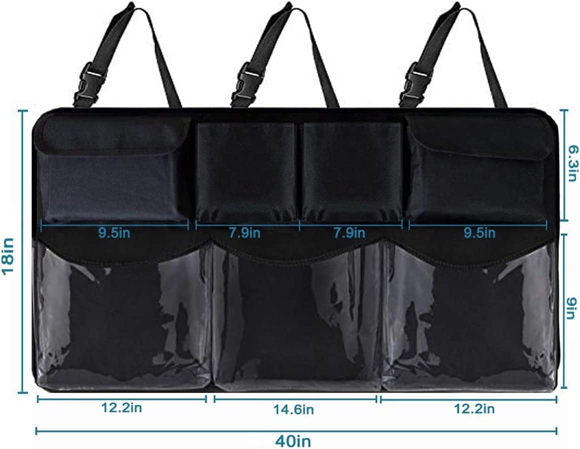 Car Trunk Organizer, Compatible with All Cars, Backseat Hanging Organizer with 7 Large Storage Bag -Trunk Organizer for SUV,Truck,Van -Your Space Saving Expert