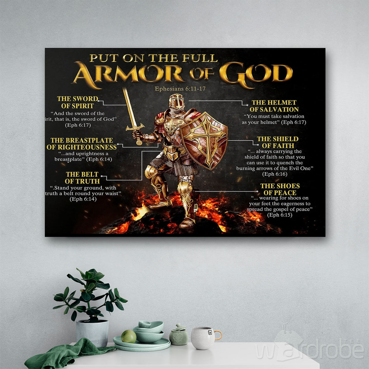 Custom Canvas Armor of God Canvas, Christian Canvas, God Canvas