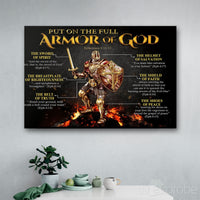 Thumbnail for Custom Canvas Armor of God Canvas, Christian Canvas, God Canvas