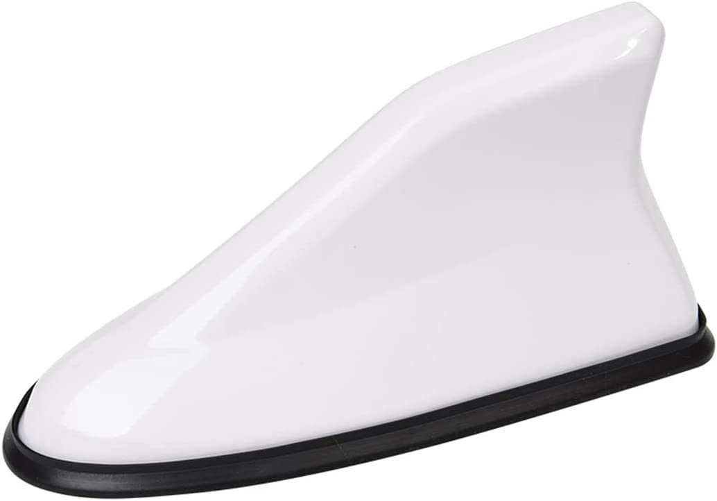 Car Shark Fin Antenna Cover, Roof Aerial Base AM/FM Radio Signal for Car SUV Truck, Vehicle Shark Fin Shape Cover with Adhesive Tape, Car Accessories Antenna Replacement Fits Most Cars