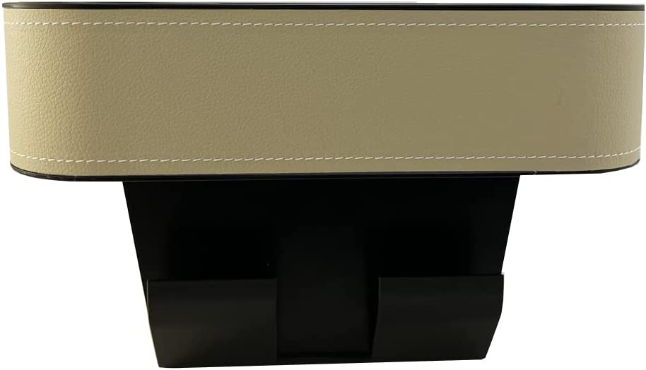 Car Cup Holder Seat Gap Organizer, Compatible with All Cars, Multifunctional Cup Drink Holders with PU Leather Cover,Side Insert Center Console Gap Filler Storage Box for Mug Bottle CellPhones Keys Coffee Coasters Cards