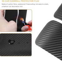 Thumbnail for Door Sill Plate Protectors for Car Accessory, Carbon Fiber Car Door Entry Guards Sill Scuff Cover Panel Step Protector, Welcome Pedal Protector Cover, 4pcs/Set