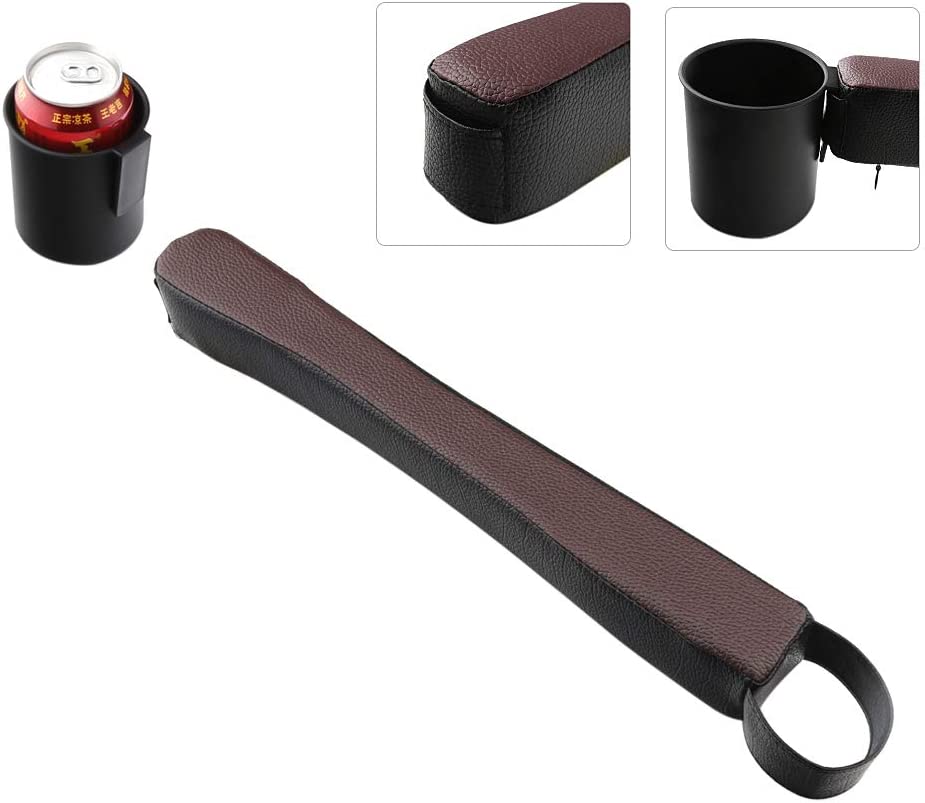 Car Seat Gap Filler Organizer With Cup Holder (2 Pack), Compatible with All Cars, |Multifunctional Car Seat Organizer | Car Organizer Between Seats | Console Pocket for Wallet & Keys | Front Seat Gap Accessories