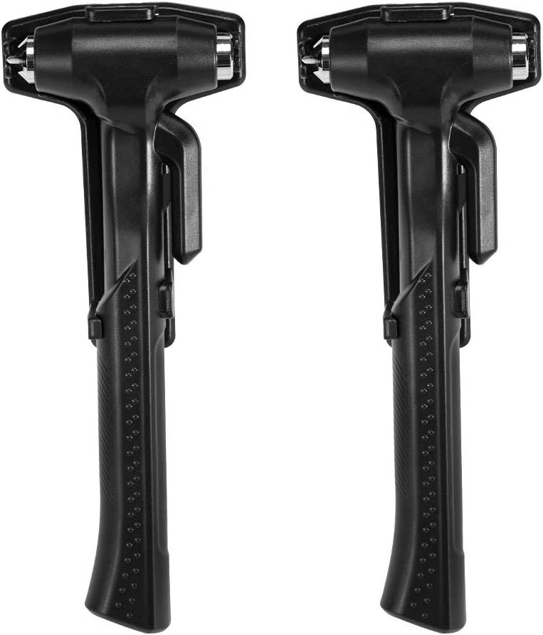 Car Safety Hammer, 3-in-1 Auto Emergency Escape Hammer with Window Breaker and Seat Belt Cutter, Striking Black Emergency Escape Tool for Car Accidents Car Accessories