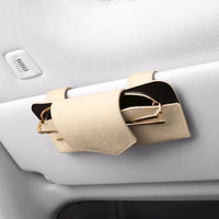 Thumbnail for Custom Text Sunglasses Holder for Car, Car Sunglass Holder Eyeglasses Holder Leather Sun Glasses Protective Storage Case Holder for Vehicle Sun Shade