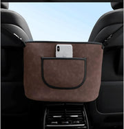 Car Handbag Holder Between Seats Suede Large Capacity Car Purse Holder Automotive Consoles & Organizers for Document Phone Storage Universal Fit for All Cars