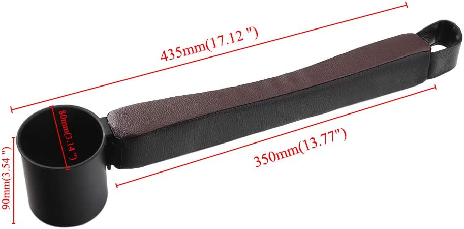 Car Seat Gap Filler Organizer With Cup Holder (2 Pack), Compatible with All Cars, |Multifunctional Car Seat Organizer | Car Organizer Between Seats | Console Pocket for Wallet & Keys | Front Seat Gap Accessories