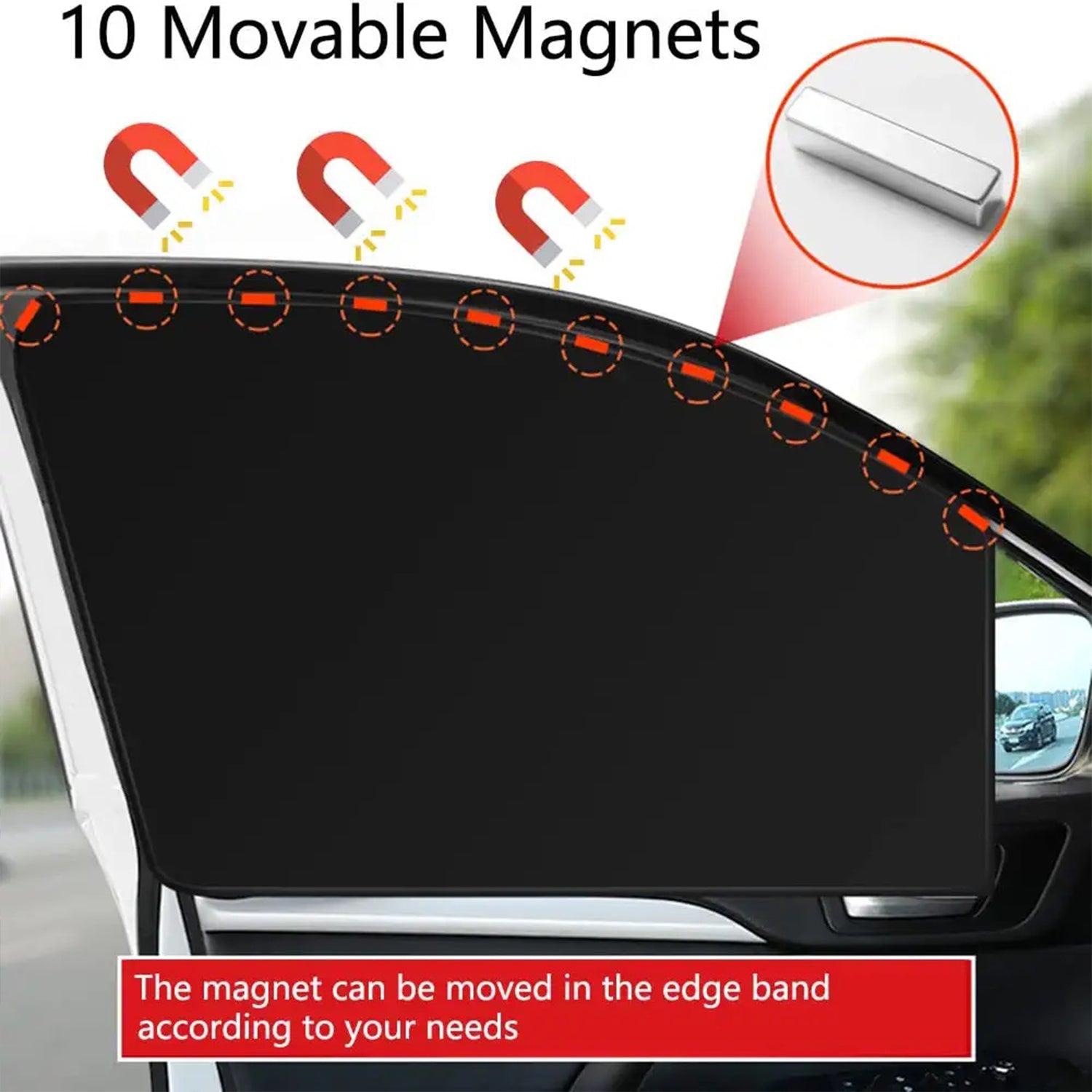 Car Side Window Sun Shades, Custom Fit For Your Cars, Window Sunshades Privacy Curtains, 100% Block Light for Breastfeeding, Taking a nap, Changing Clothes, Camping NS15980