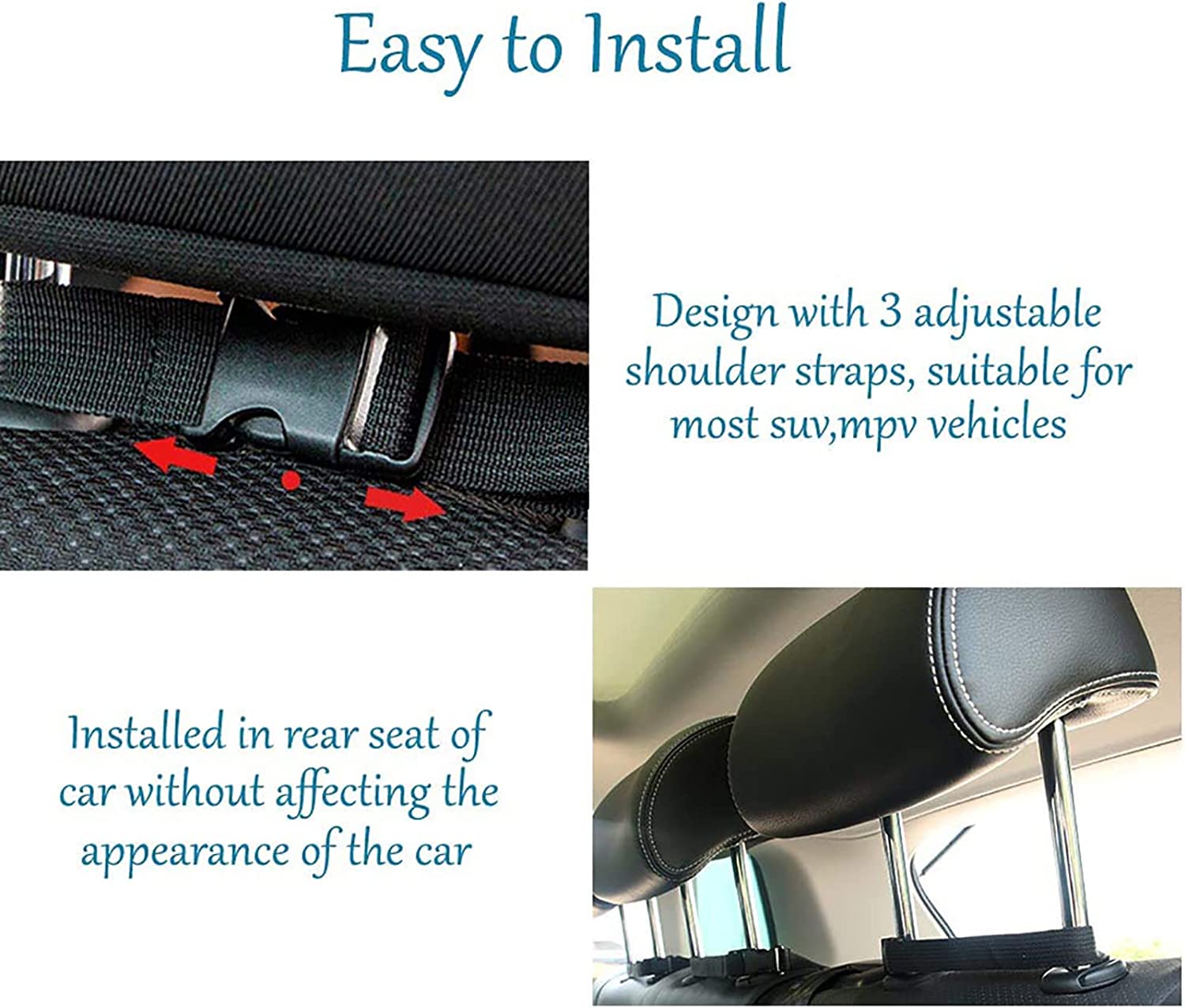 Car Trunk Organizer, Compatible with All Cars, Backseat Hanging Organizer with 7 Large Storage Bag -Trunk Organizer for SUV,Truck,Van -Your Space Saving Expert