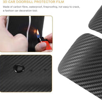 Thumbnail for Door Sill Plate Protectors Compatible with Car Accessory, Carbon Fiber Car Door Entry Guards Sill Scuff Cover Panel Step Protector, Welcome Pedal Protector Cover, 4pcs/Set