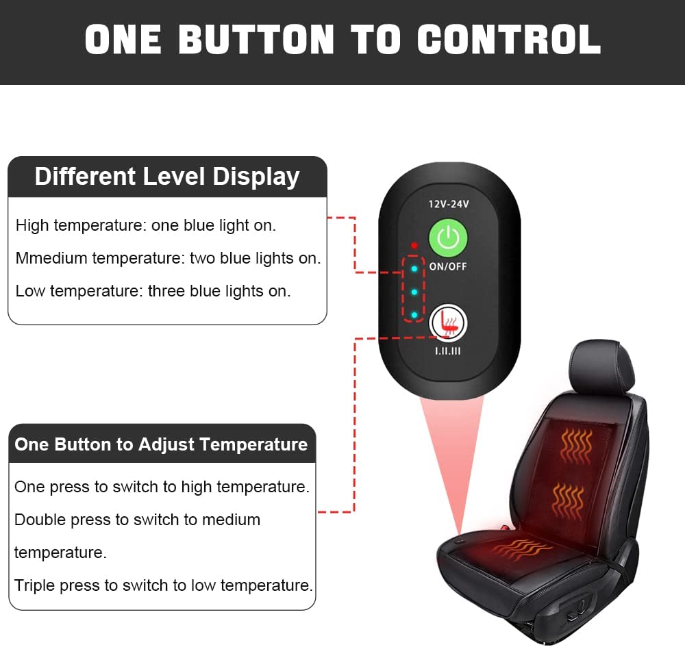 Seat Cushion, Warm Comfortable Seat Cover with Full Back Support, Universal Seat Cushion for Left Seat in Winter, Compatible with All Cars