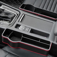 Thumbnail for 2 PCS Universal Car Seat Gap Storage Box, Compatible with All Cars, Cup Holder Mobile Phone Holder Multifunctional Auto Accessories PU Leather Seat Catcher Gap Filler Car Organizer Compartment