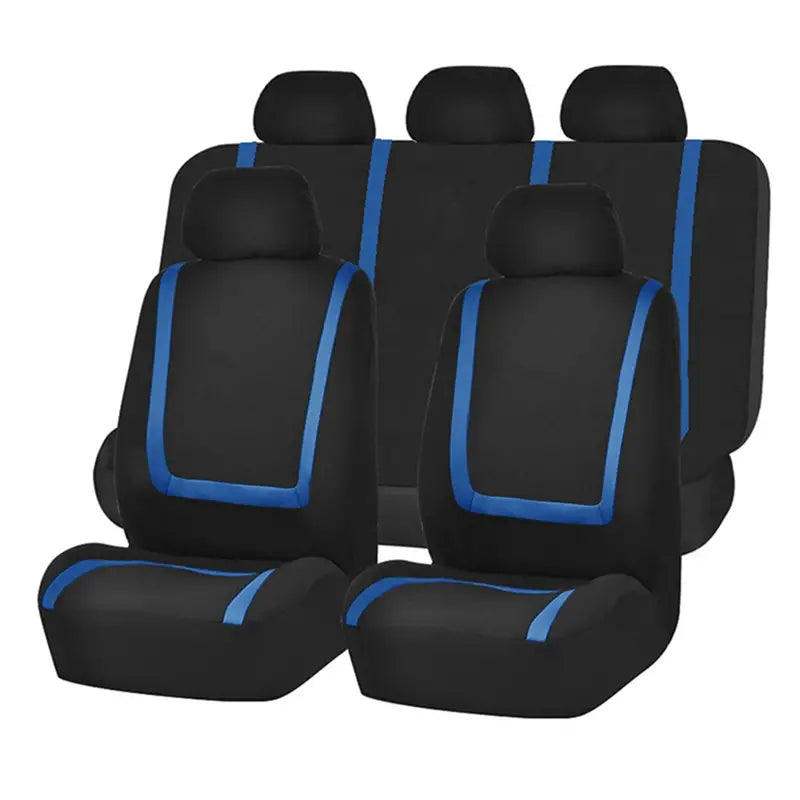 Car Seat Covers Full Set Cloth - Universal Fit Automotive Seat Covers, Low Back Front Seat Covers, Solid Back Seat Cover, Washable Car Seat Cover for SUV, Sedan and Van