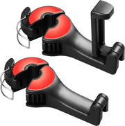 2 in 1 Car Seat Hooks for Purses and Bags with Phone Holder，Automative Headrest Purse Handbag Holder Hangers Organizers,Falling Resistance, Quietness and Universal Fit for All Cars, Car Accessories