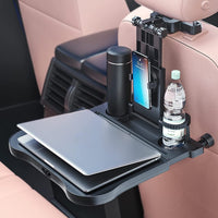 Thumbnail for Car Backseat Tray Table, Foldable Tray Seat Back Laptop Desk for Car Travel, Multifunctional Car Back Seat Food Tray, Car Table with Phone Holder, for Working, Writing, Eating, Traveling