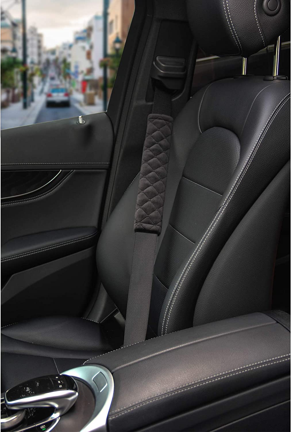 Soft Auto Seat Belt Cover Seatbelt Shoulder Pad Cushions 2 PCS Universal Fit for All Cars and Backpack for a More Comfortable Driving Car Accessories