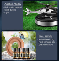 Thumbnail for Car Air Freshener, Helicopter Solar Energy Rotating Aromatherapy Aviation Al Alloy Diffuser, Interior Decoration Accessories Diffuser for Car and Home