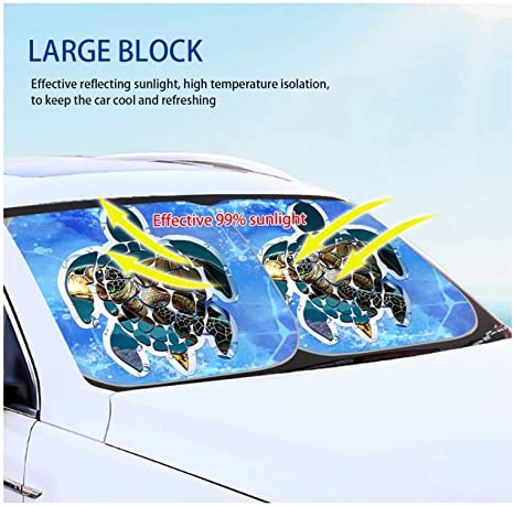 American Flag Pattern Car Windshield Sunshade Reflective Blocks Heat and Sun Foldable Car Window Sun Shield Keeps Your Vehicle Cool Sunshield Fits Windshields of Most Sizes