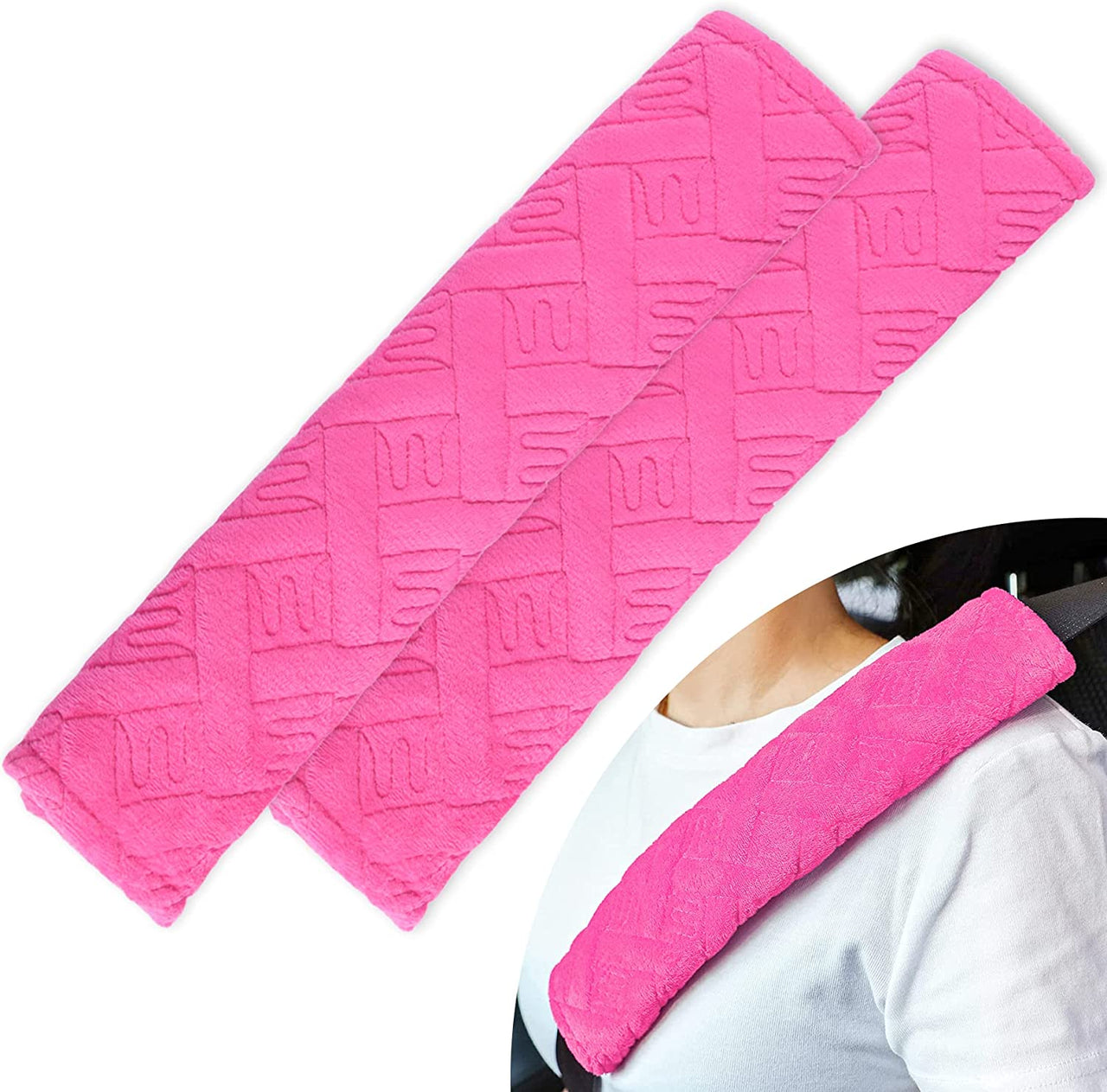 Car Seat Belt Pads Cover for A More Comfortable Driving, Universal Fit for All Cars Seat Belt Shoulder Strap Covers Harness Pad for Car Interior Accessories
